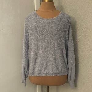 Altar'd State Oversized Gray Crewneck Nubby Sweater S/M Cabincore Cozycore Boho